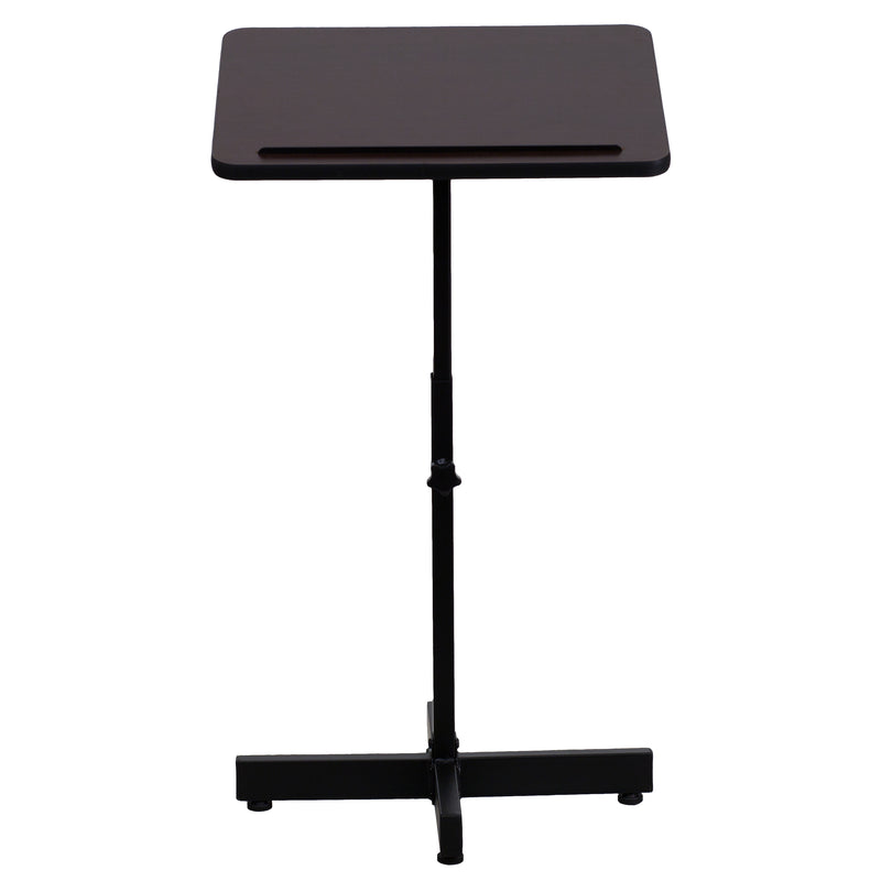 Adjustable Height Metal Lectern in Mahogany