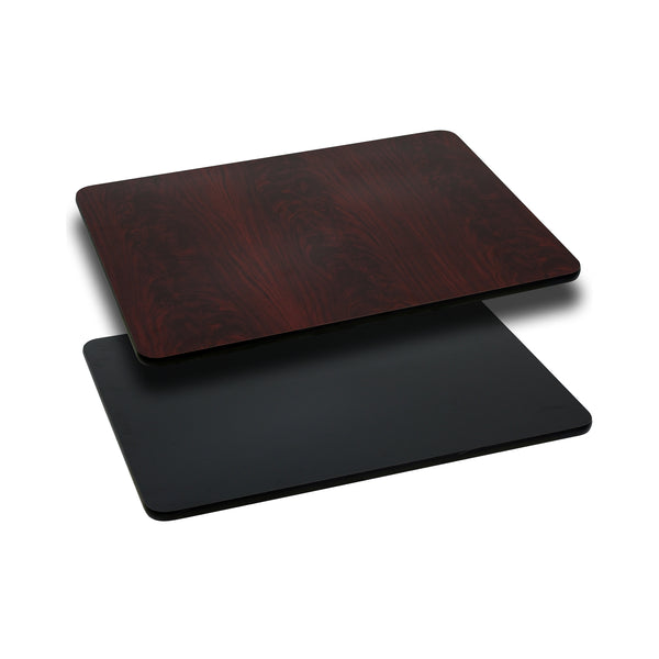 24'' x 42'' Rectangular Table Top with Black or Mahogany Reversible Laminate Top