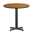 30'' Round Natural Laminate Table Top with 22'' x 22'' Table Height Base