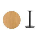 30'' Round Natural Laminate Table Top with 18'' Round Table Height Base