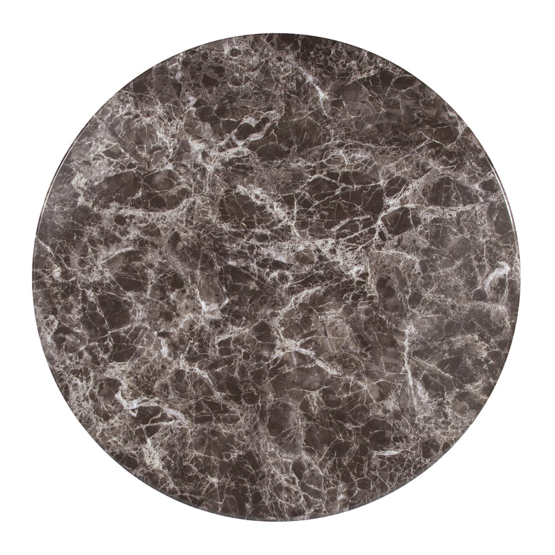 36" Round Gray Marble Laminate Table Top