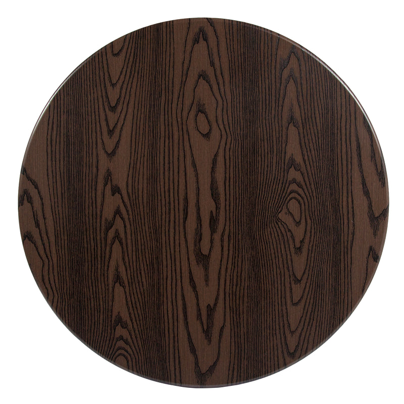 36" Round Rustic Wood Laminate Table Top