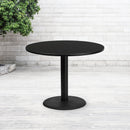 42'' Round Black Laminate Table Top with 24'' Round Table Height Base