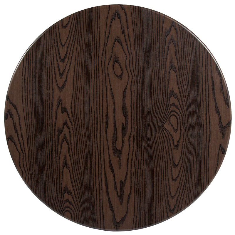 42" Round Rustic Wood Laminate Table Top