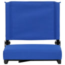Grandstand Comfort Seats by Flash - 500 lb. Rated Lightweight Stadium Chair with Handle & Ultra-Padded Seat, Blue