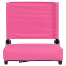 Grandstand Comfort Seats by Flash - 500 lb. Rated Lightweight Stadium Chair with Handle & Ultra-Padded Seat, Pink