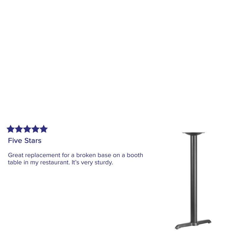 5'' x 22'' Restaurant Table T-Base with 3'' Dia. Bar Height Column