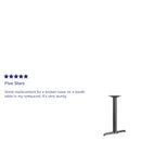 5'' x 22'' Restaurant Table T-Base with 3'' Dia. Table Height Column