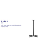 30'' x 30'' Restaurant Table X-Base with 3'' Dia. Bar Height Column