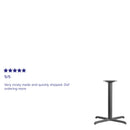 30'' x 30'' Restaurant Table X-Base with 3'' Dia. Table Height Column