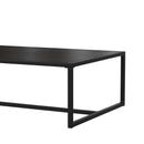 Outdoor Patio Coffee Table Commercial Grade Black Coffee Table for Deck, Porch, or Poolside - Steel Square Leg Frame