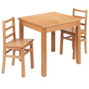 Kids Natural Solid Wood Table and Chair Set for Classroom, Playroom, Kitchen