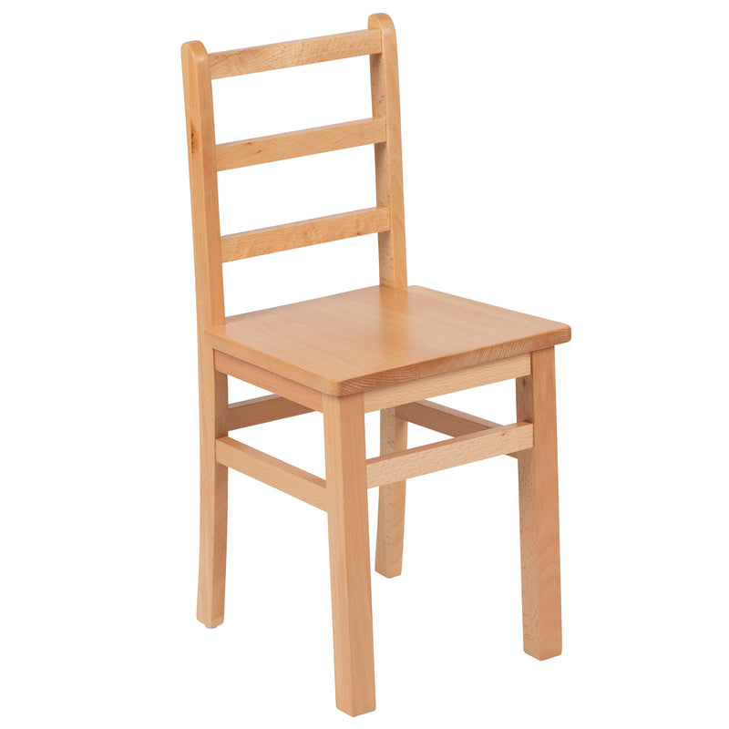 Kids Natural Solid Wood Table and Chair Set for Classroom, Playroom, Kitchen