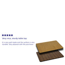 30'' x 48'' Rectangular Table Top with Natural or Walnut Reversible Laminate Top