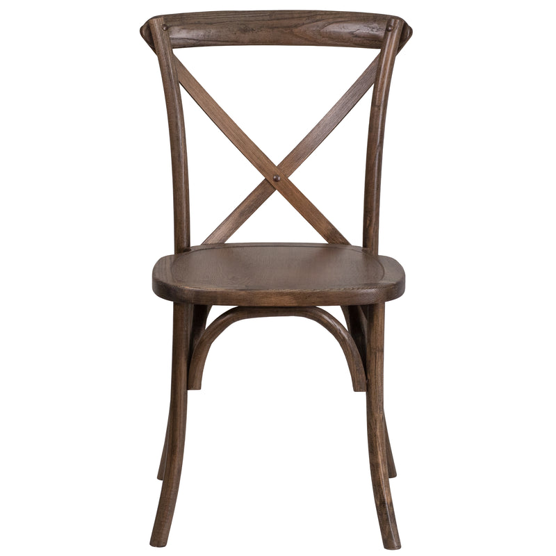 SINGLEWAVE Series Stackable Early American Wood Cross Back Chair