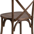 SINGLEWAVE Series Stackable Early American Wood Cross Back Chair