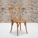 SINGLEWAVE Series Stackable Oak Wood Cross Back Chair