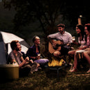 22.5" Foldable Wood Burning Firepit with Mesh Spark Screen and Poker