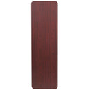 5-Foot Mahogany Melamine Laminate Folding Training Table
