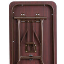 5-Foot Mahogany Melamine Laminate Folding Training Table