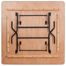 5-Foot Square Wood Folding Banquet Table