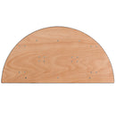 4-Foot Half-Round Wood Folding Banquet Table
