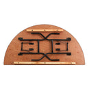 5-Foot Half-Round Wood Folding Banquet Table