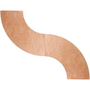 7.25 ft. x 2.5 ft. Serpentine Wood Folding Banquet Table