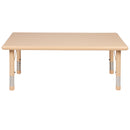 24"W x 48"L Rectangular Natural Plastic Height Adjustable Activity Table