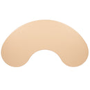 35"W x 65"L Half-Moon Natural Plastic Height Adjustable Activity Table Set with 4 Chairs