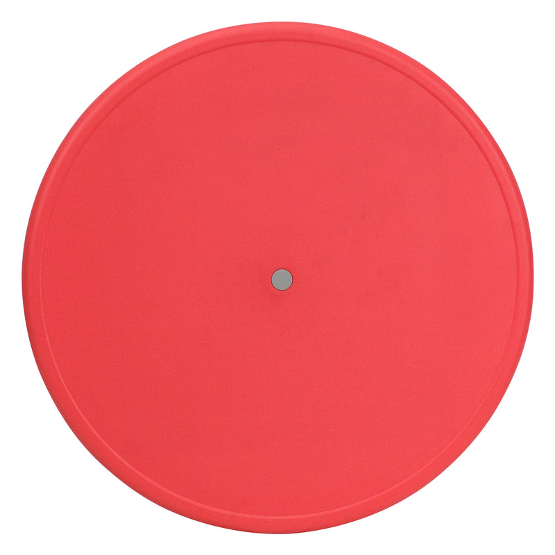 33'' Round Red Plastic Height Adjustable Activity Table