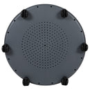 Dark Gray Mobile Desk Chair with 360 Degree Tablet Rotation and Under Seat Storage Cubby