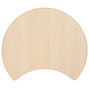 25.125"W x 35.5"L Crescent Natural Plastic Height Adjustable Activity Table Set with 2 Chairs