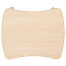 21.875"W x 26.625"L Rectangular Natural Plastic Height Adjustable Activity Table Set with 2 Chairs