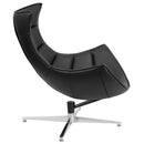 Black LeatherSoft Swivel Cocoon Chair