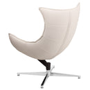 Creamy White LeatherSoft Swivel Cocoon Chair
