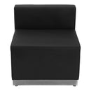 SINGLEWAVE Alon Series Black LeatherSoft Reception Configuration, 9 Pieces