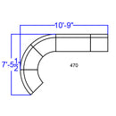 SINGLEWAVE Alon Series Melrose White LeatherSoft Reception Configuration, 5 Pieces