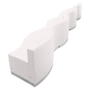 SINGLEWAVE Alon Series Melrose White LeatherSoft Reception Configuration, 7 Pieces