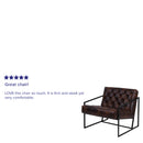 SINGLEWAVE Madison Series Bomber Jacket LeatherSoft Tufted Lounge Chair