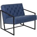 SINGLEWAVE Madison Series Retro Blue LeatherSoft Tufted Lounge Chair