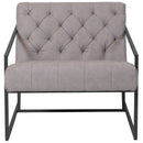 SINGLEWAVE Madison Series Retro Light Gray LeatherSoft Tufted Lounge Chair
