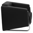 SINGLEWAVE Gallant Series Contemporary Black LeatherSoft Chair with Stainless Steel Frame