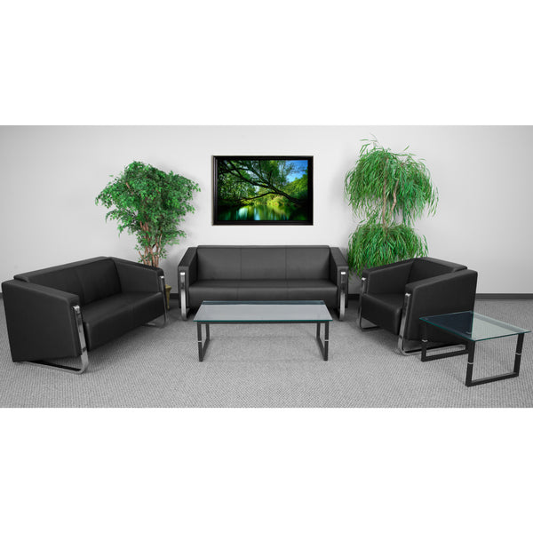 SINGLEWAVE Gallant Series Reception Set in Black LeatherSoft