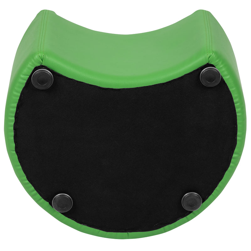 Soft Seating Flexible Moon for Classrooms and Daycares - 12" Seat Height (Green)