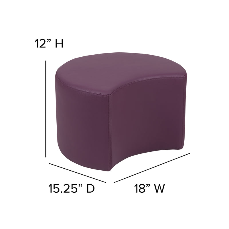 Soft Seating Flexible Moon for Classrooms and Daycares - 12" Seat Height (Purple)