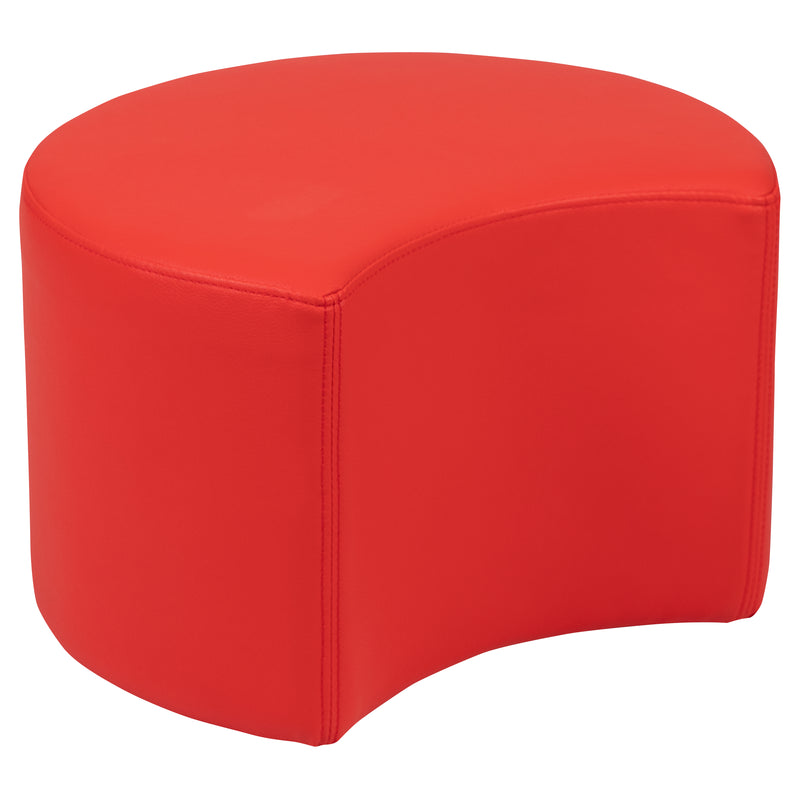 Soft Seating Flexible Moon for Classrooms and Daycares - 12" Seat Height (Red)