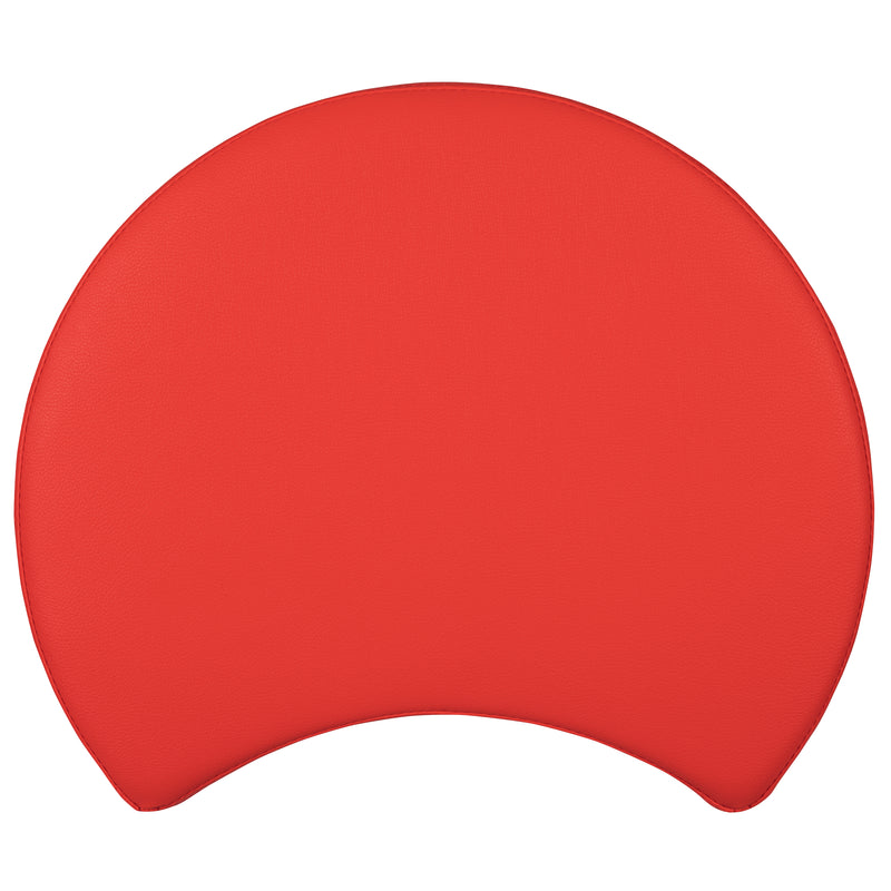 Soft Seating Flexible Moon for Classrooms and Daycares - 12" Seat Height (Red)