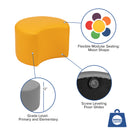Soft Seating Flexible Moon for Classrooms and Daycares - 12" Seat Height (Yellow)