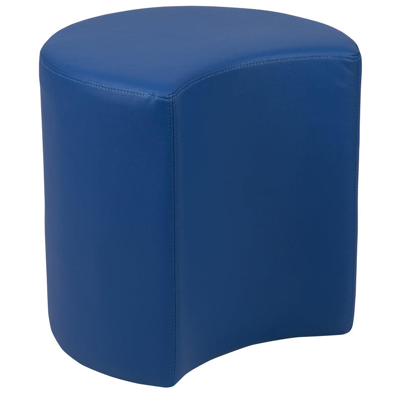 Soft Seating Flexible Moon for Classrooms and Common Spaces - 18" Seat Height (Blue)